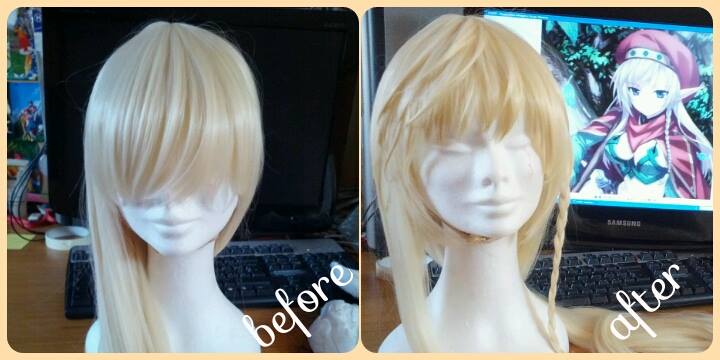 before after blonde wig