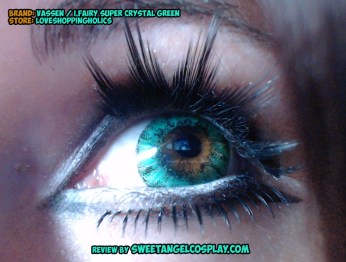 close up green lenses